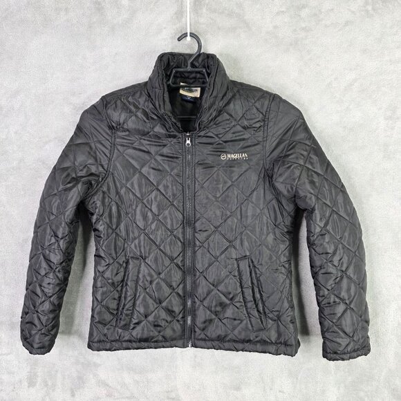 Womens Magellan Gray & Black Hooded Parka Jacket w/ Black Quilted Inner Layer M - Picture 8 of 11